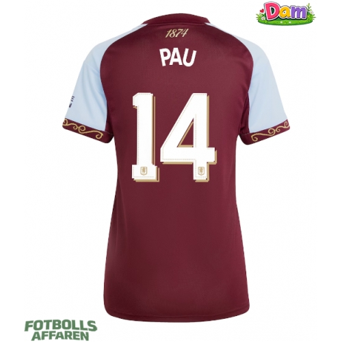 Aston Villa Pau Torres #14 Hemmatröja Kvinnor 2025-26 Kortärmad
